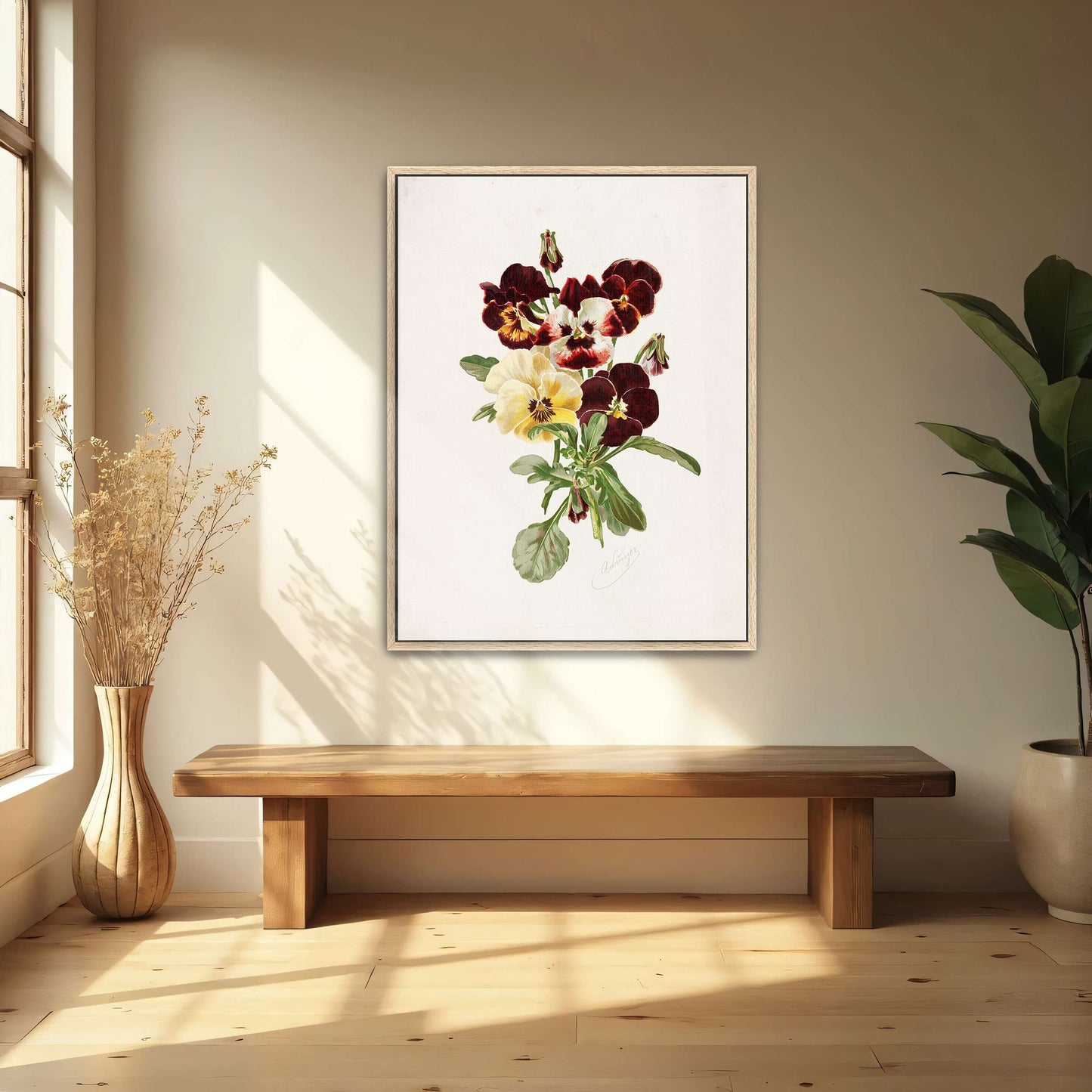 Dark and Light Pansies Bouquet by Alois Lunzer