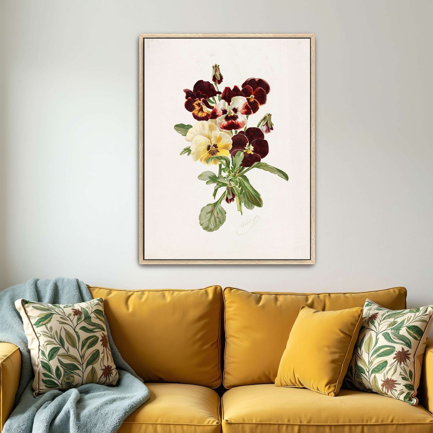 Dark and Light Pansies Bouquet by Alois Lunzer