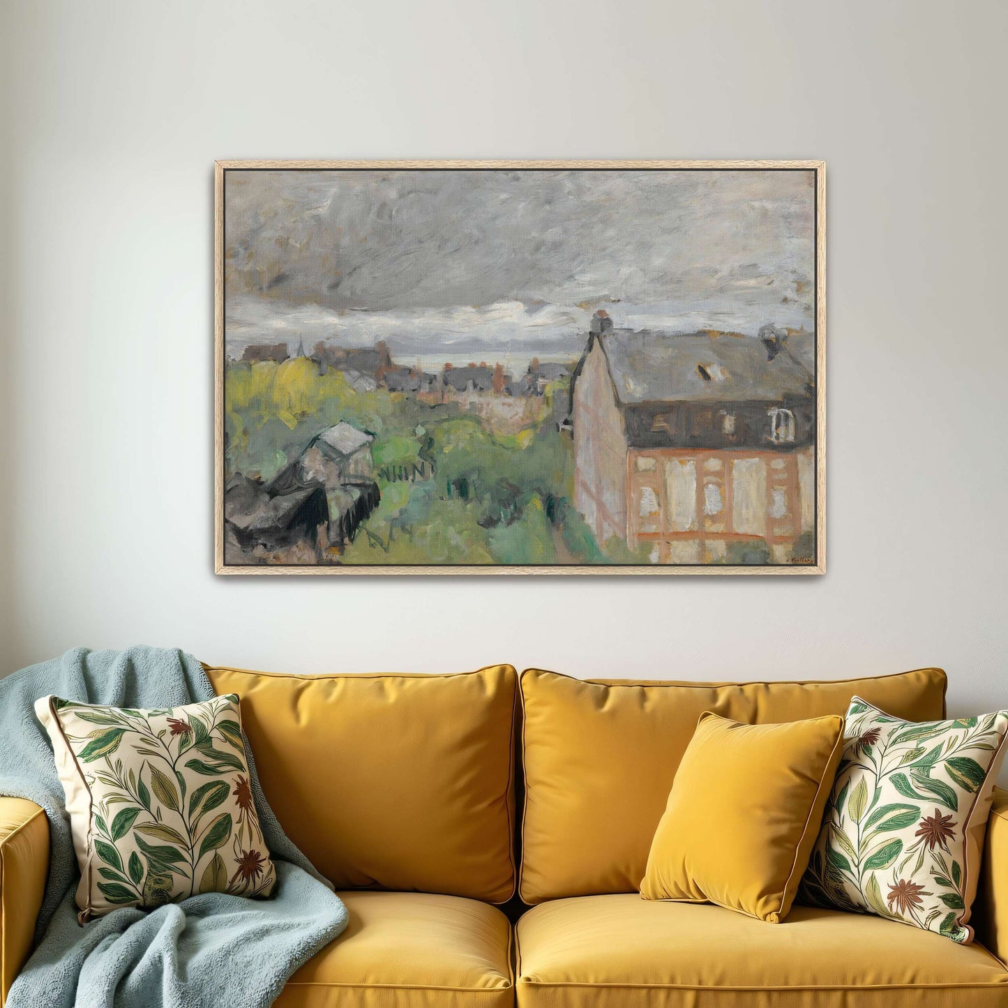 A cityscape with houses and trees by Édouard Vuillard