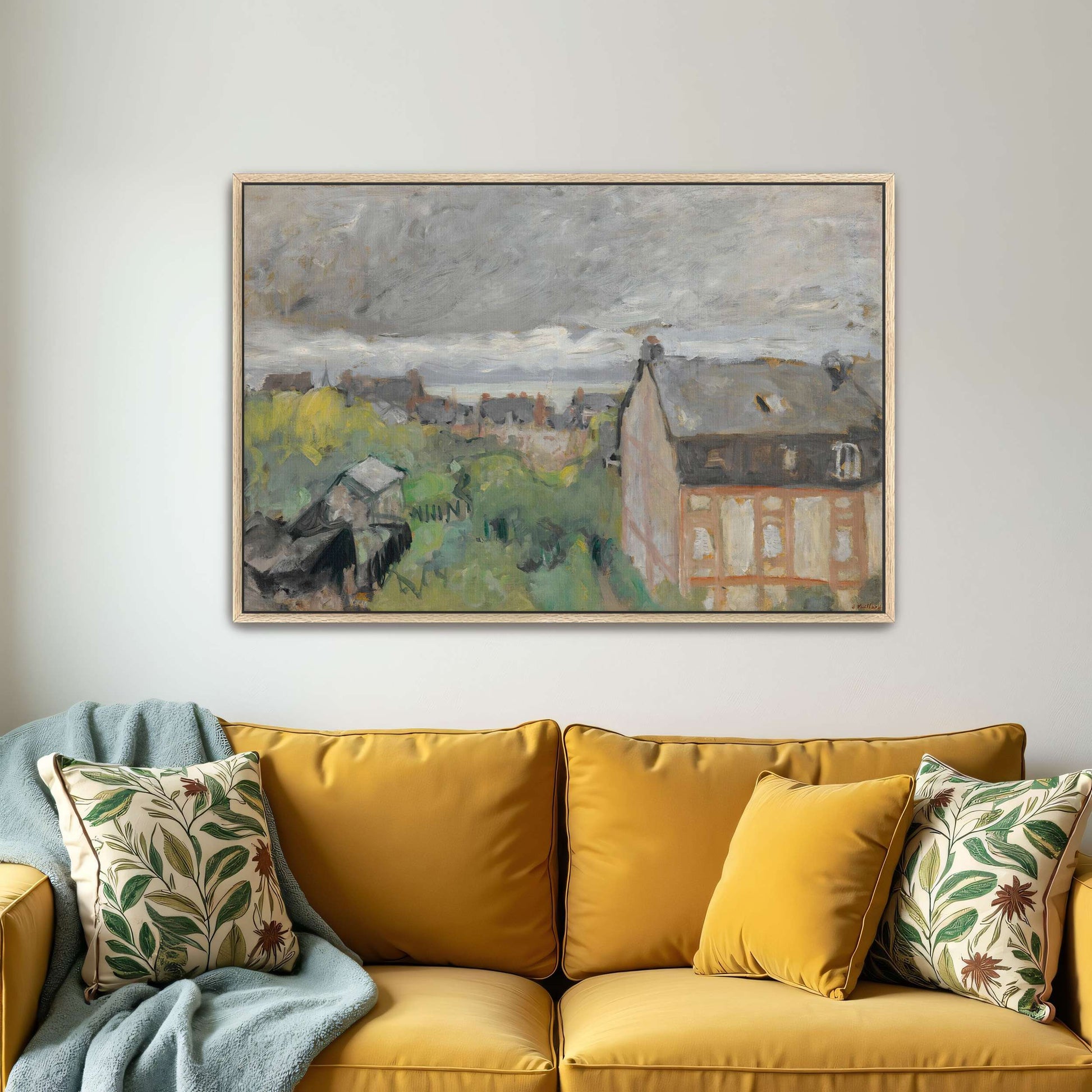 A cityscape with houses and trees by Édouard Vuillard