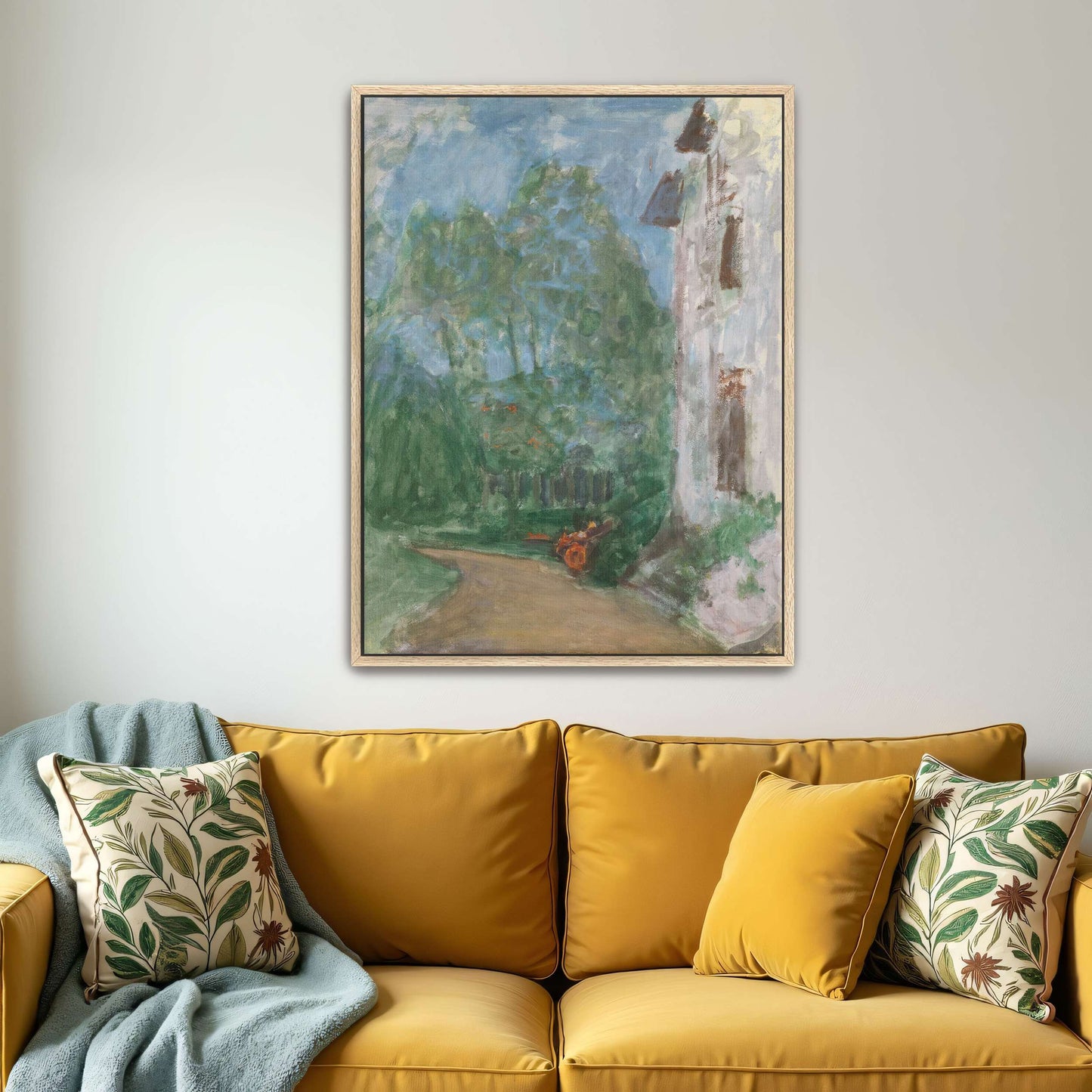 A house and trees in a landscape by Édouard Vuillard