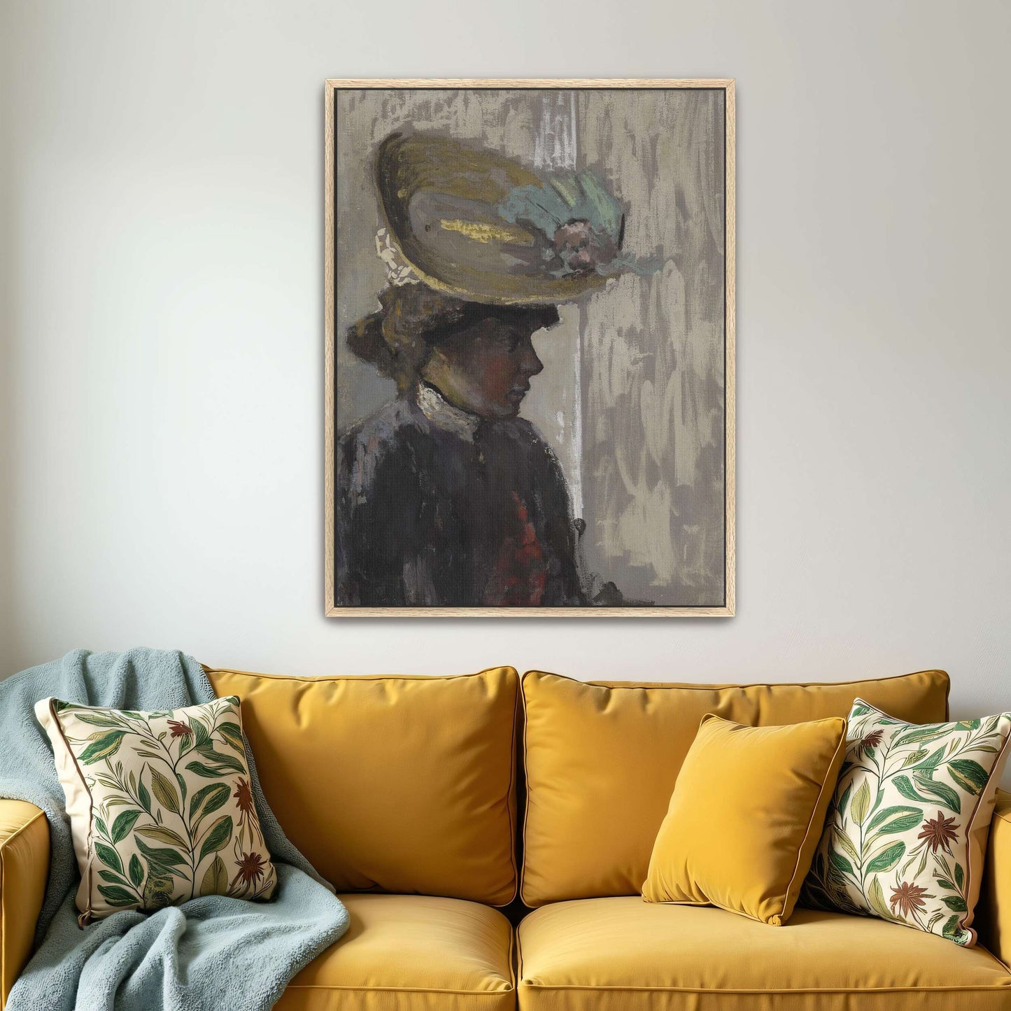 Woman in a large hat, profile view by Édouard Vuillard