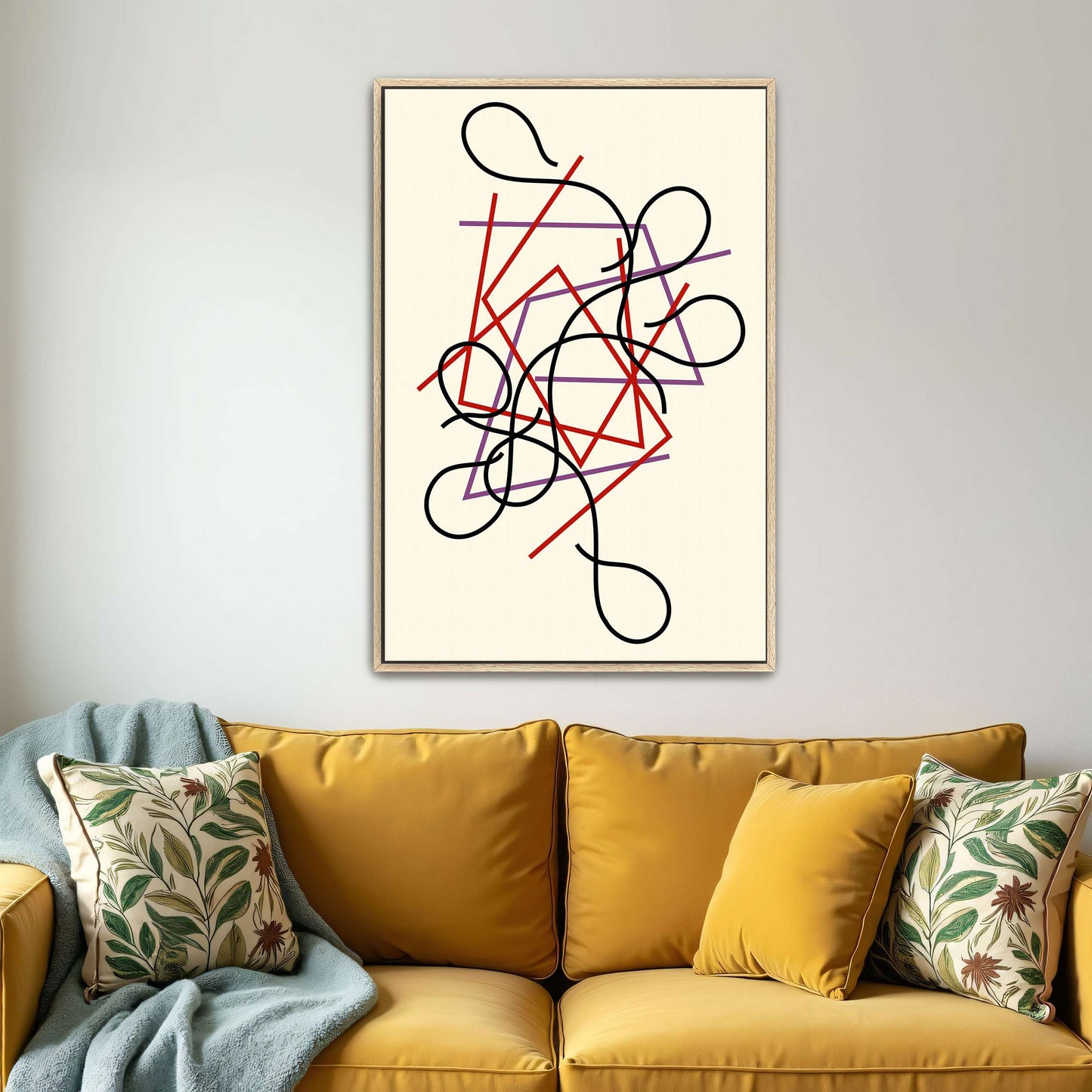 Abstract art with lines and shapes by Myriam Thyes