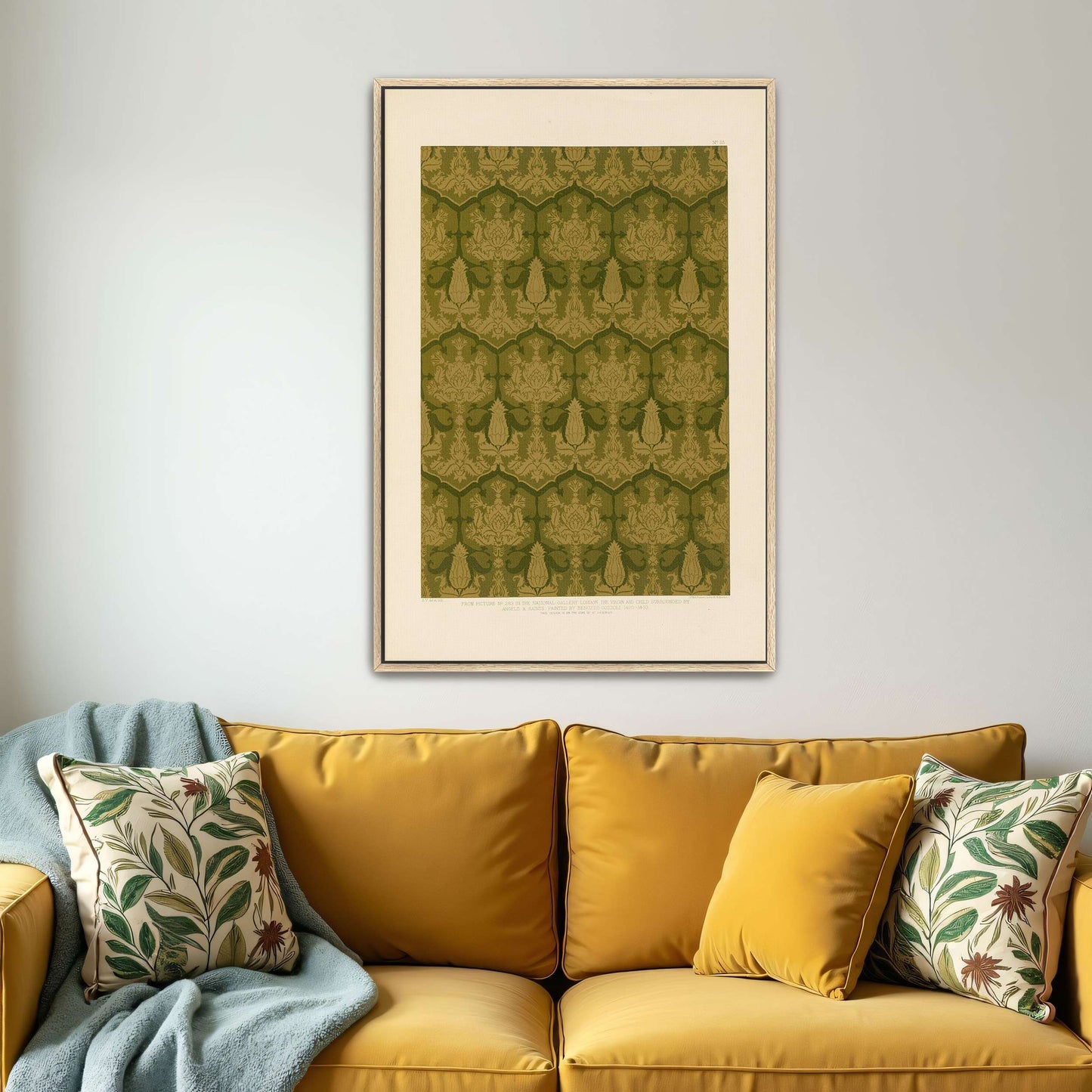 Green and gold floral pattern by Sydney Vacher