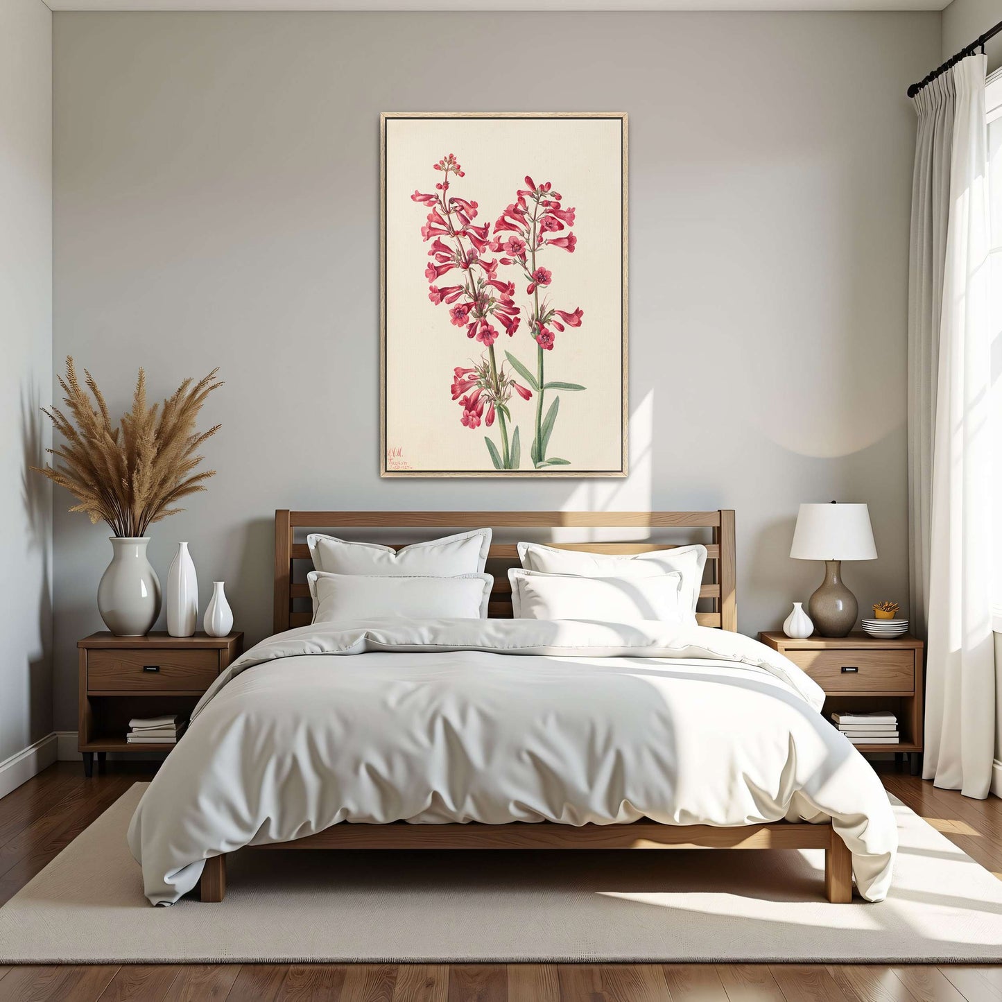 Pink wildflowers botanical art by Mary Vaux Walcott