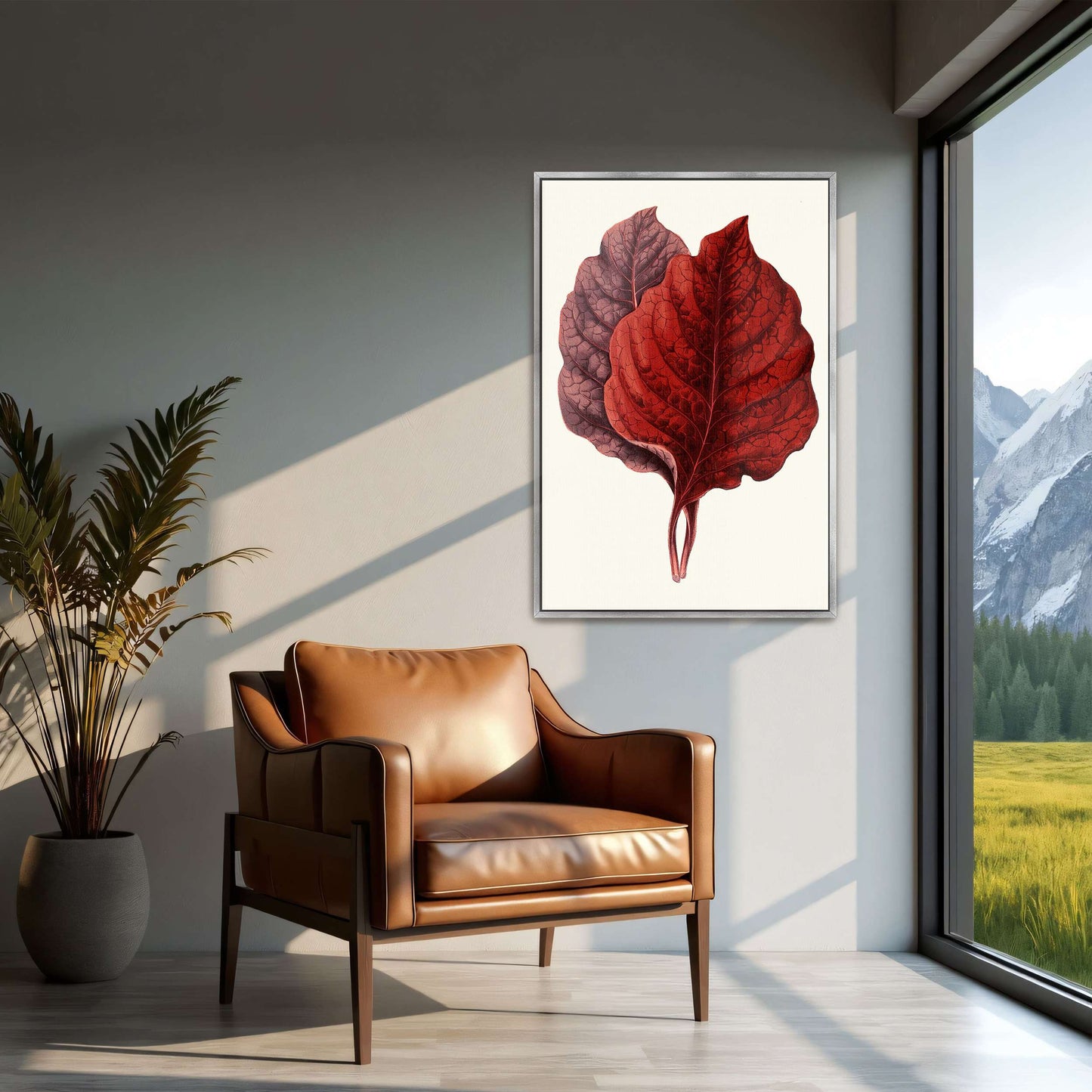 Red and Purple Plant Leaves by Edward Joseph Lowe