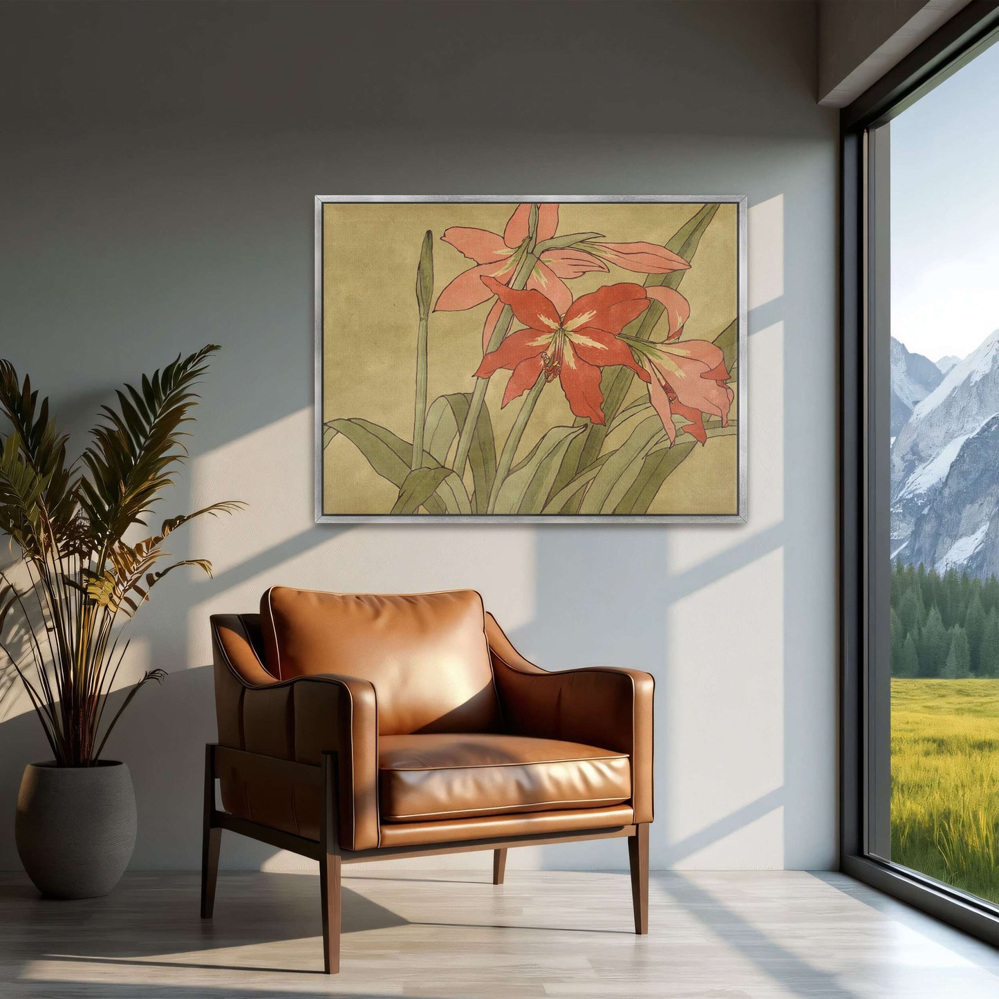 Amaryllis flowers, botanical art by Hannah Borger Overbeck