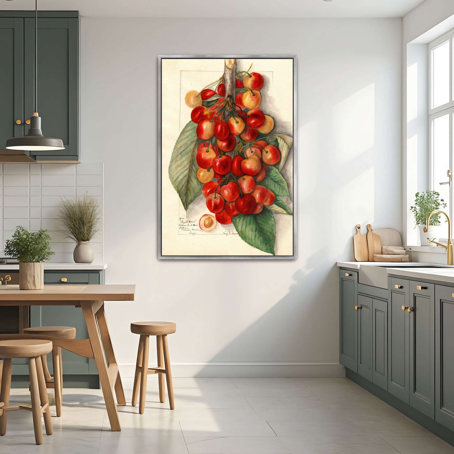 Watercolor painting of cherries by Mary Daisy Arnold