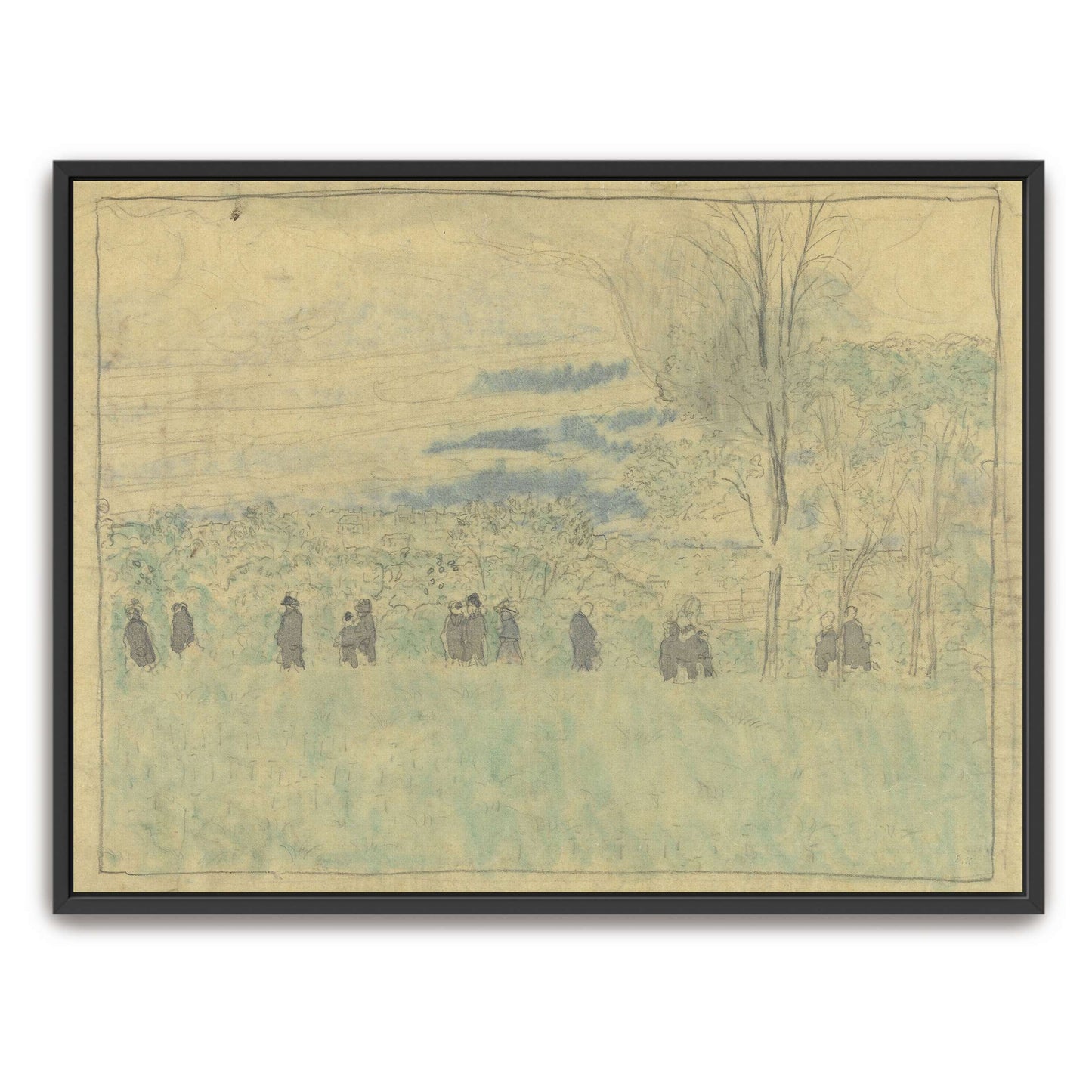 People walking in a landscape by Édouard Vuillard