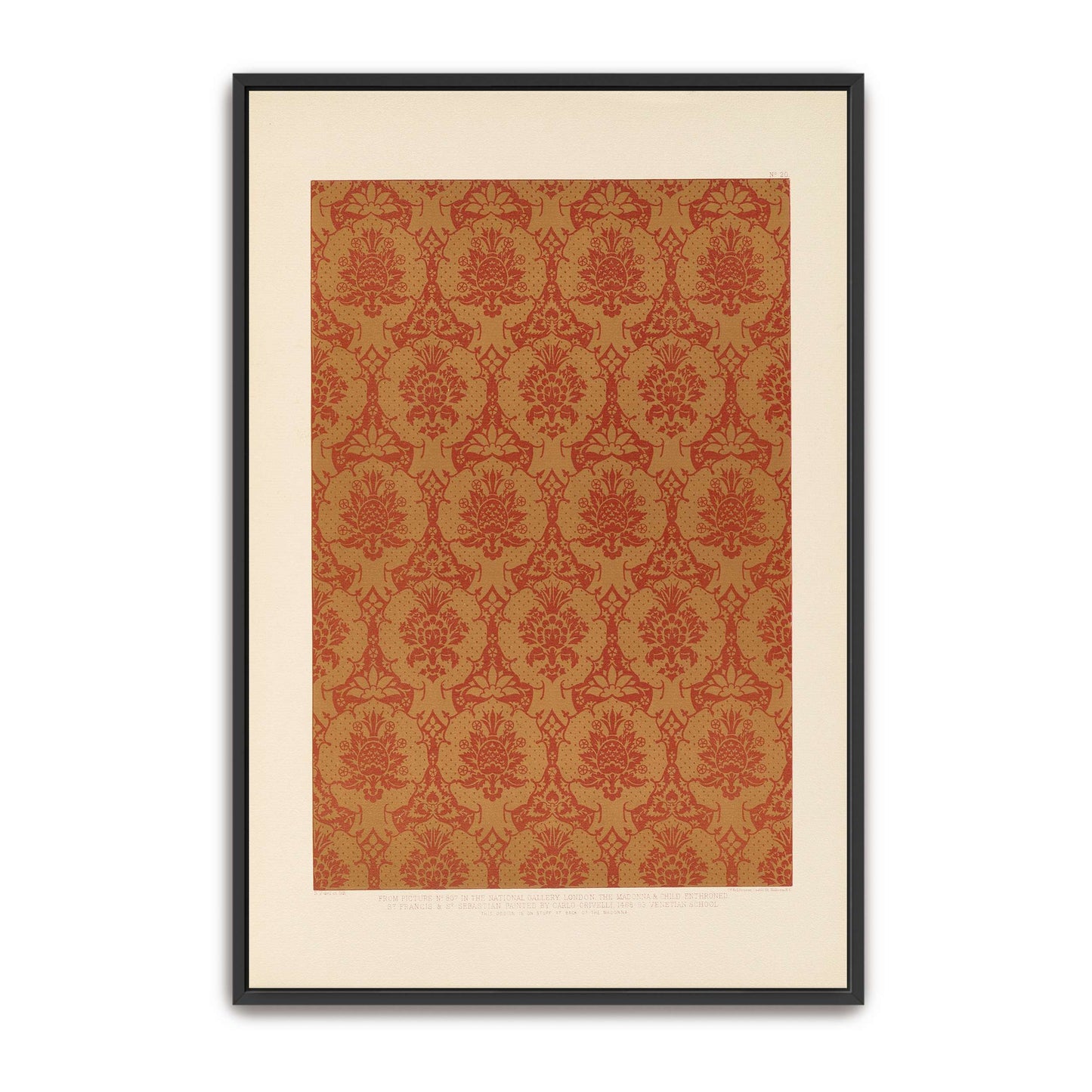 Red and Gold Floral Pattern by Sydney Vacher