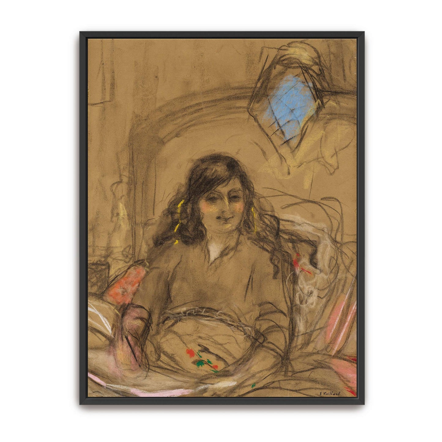 Woman in a chair with a window behind her by Édouard Vuillard