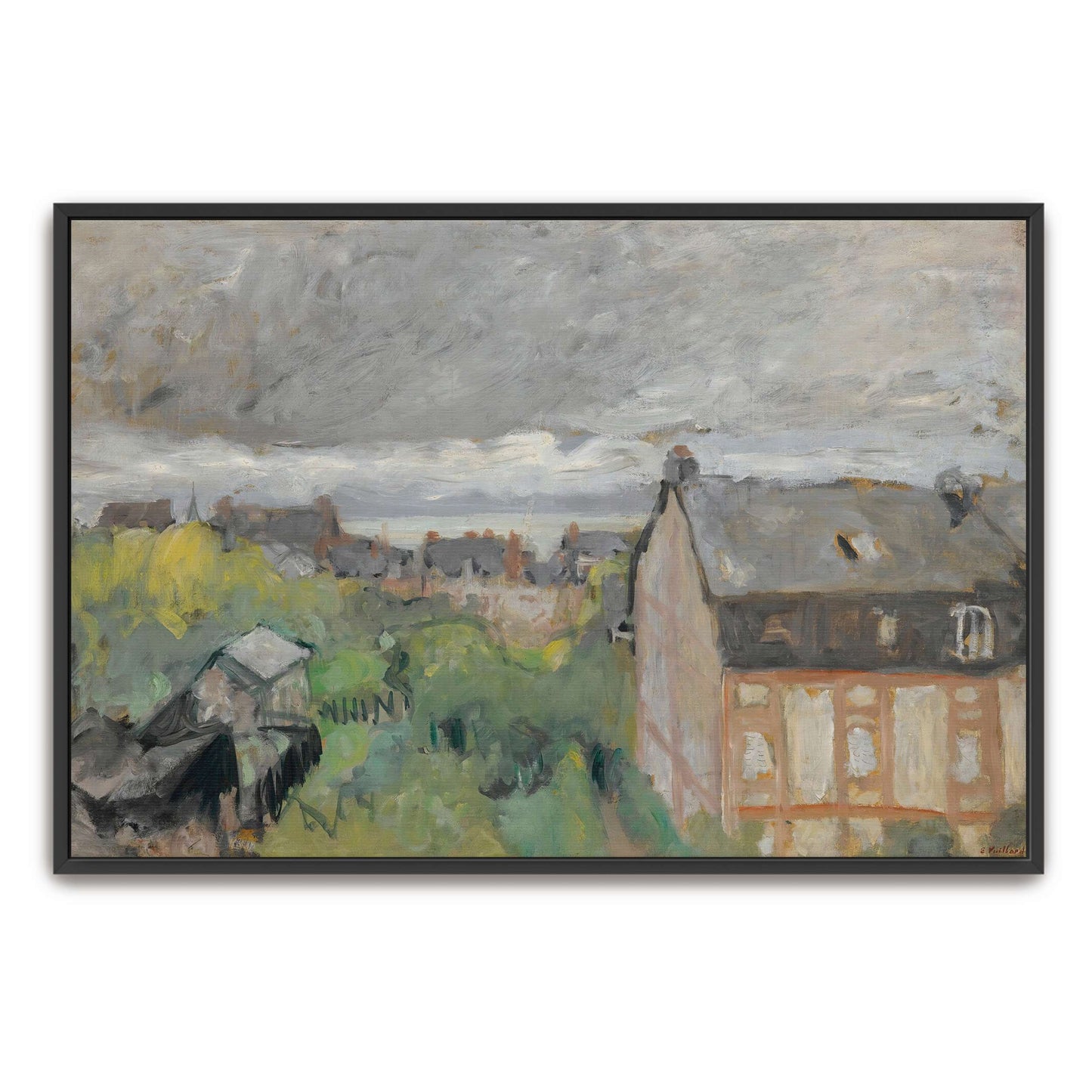 A cityscape with houses and trees by Édouard Vuillard