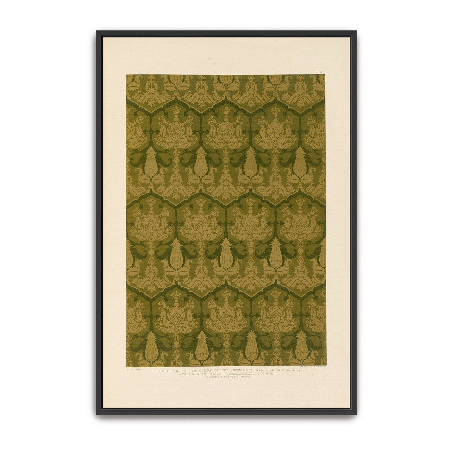 Green and gold floral pattern by Sydney Vacher