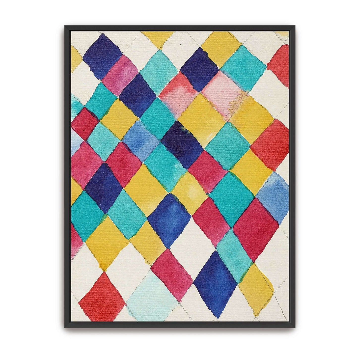 Abstract geometric pattern in watercolor by Wassily Kandinsky
