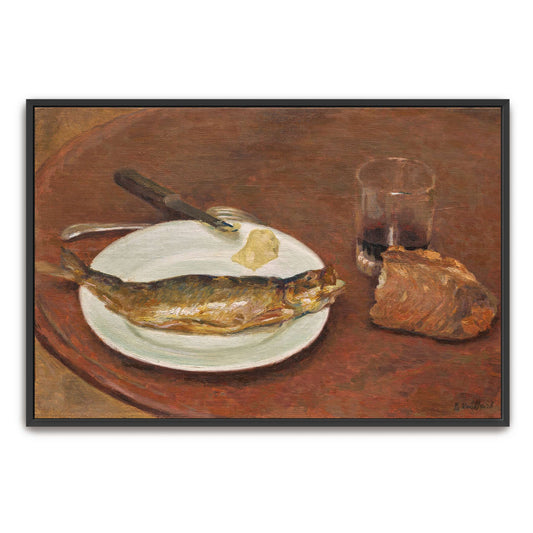 Still life with a fish, bread, and glass by Édouard Vuillard