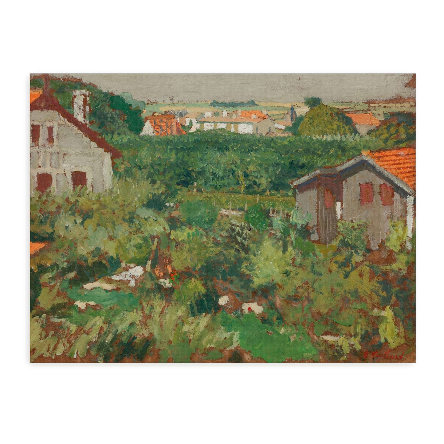 Houses and Trees in a Garden by Édouard Vuillard