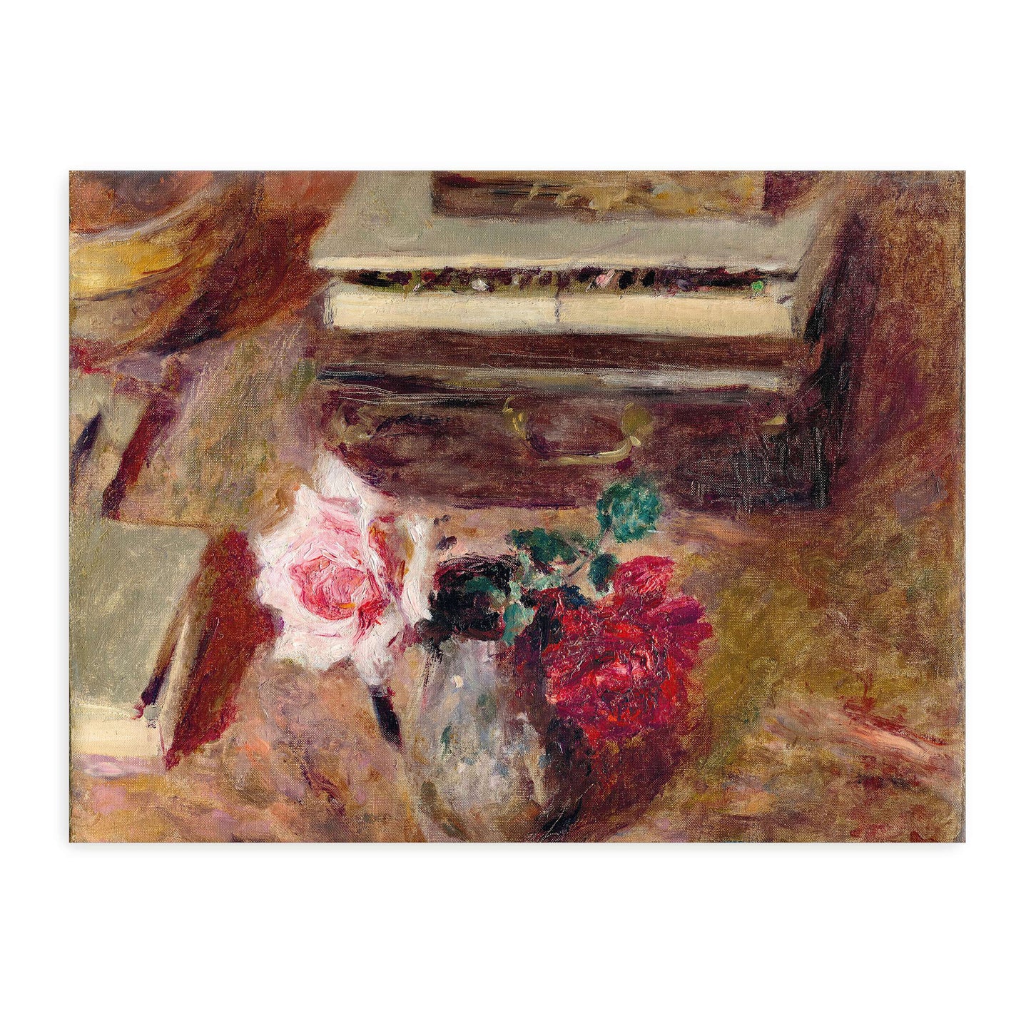 Still life with roses and a box by Édouard Vuillard