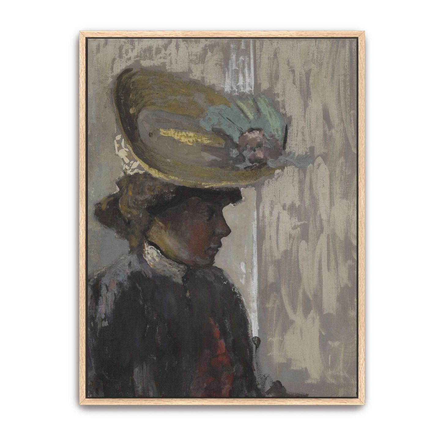 Woman in a large hat, profile view by Édouard Vuillard