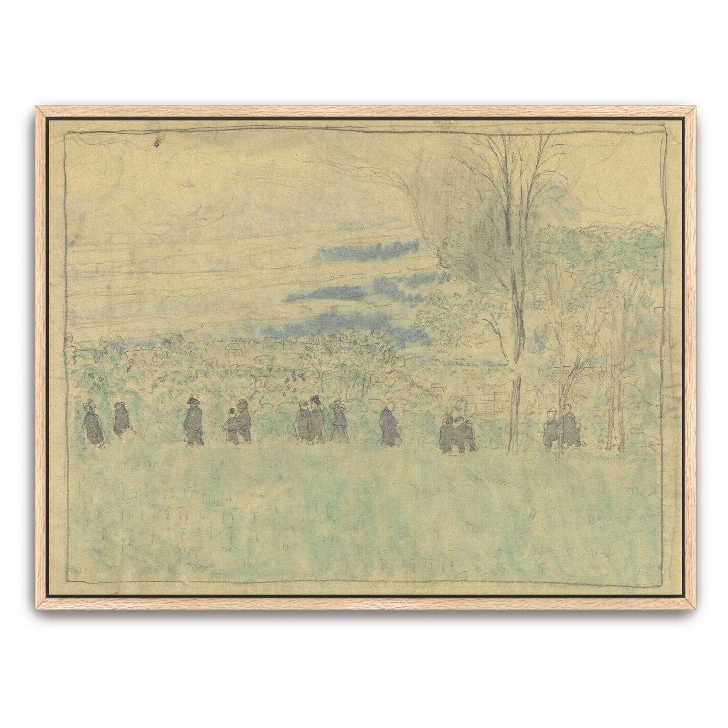 People walking in a landscape by Édouard Vuillard