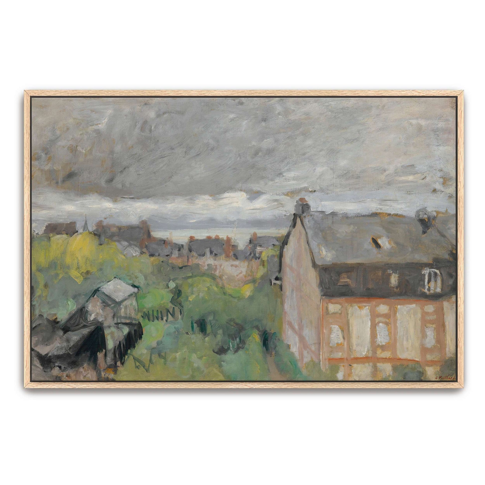 A cityscape with houses and trees by Édouard Vuillard