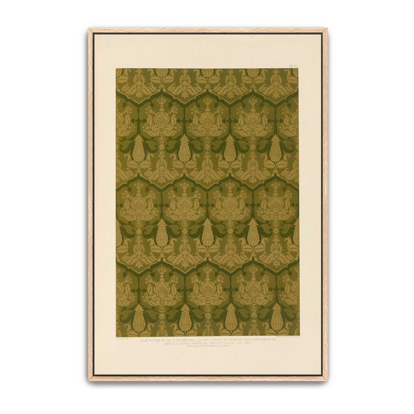 Green and gold floral pattern by Sydney Vacher