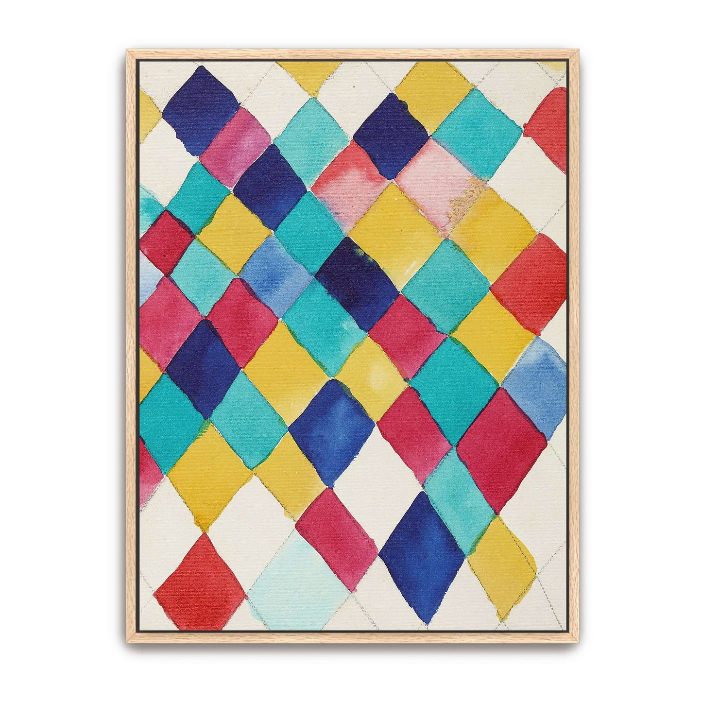 Abstract geometric pattern in watercolor by Wassily Kandinsky