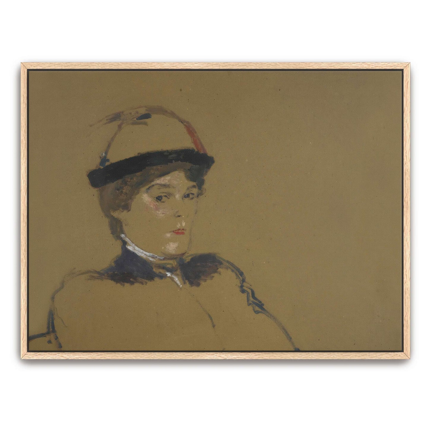 Woman in hat and coat portrait by Édouard Vuillard