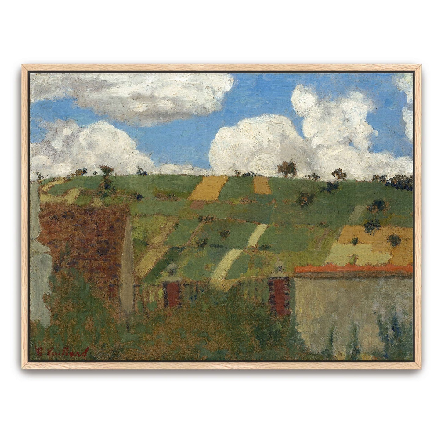 Rural landscape with clouds and fields by Édouard Vuillard