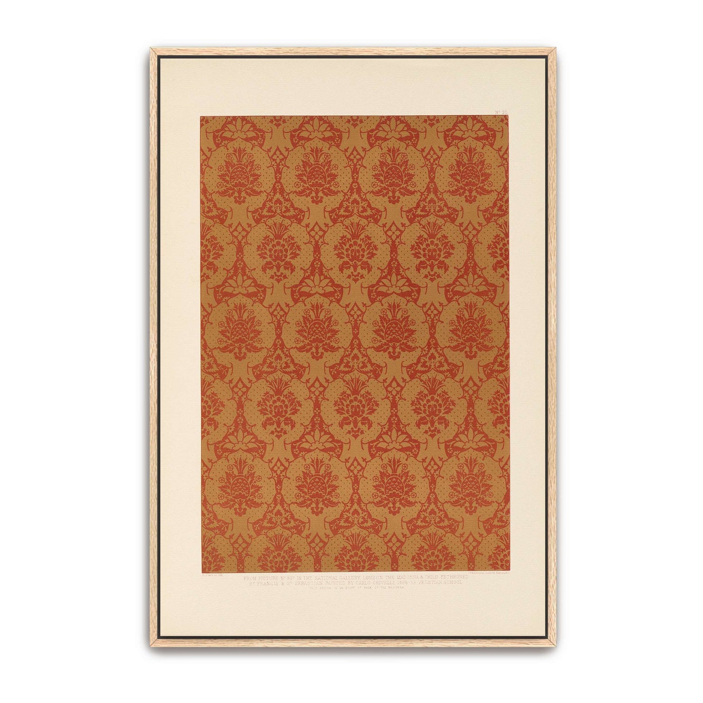 Red and Gold Floral Pattern by Sydney Vacher