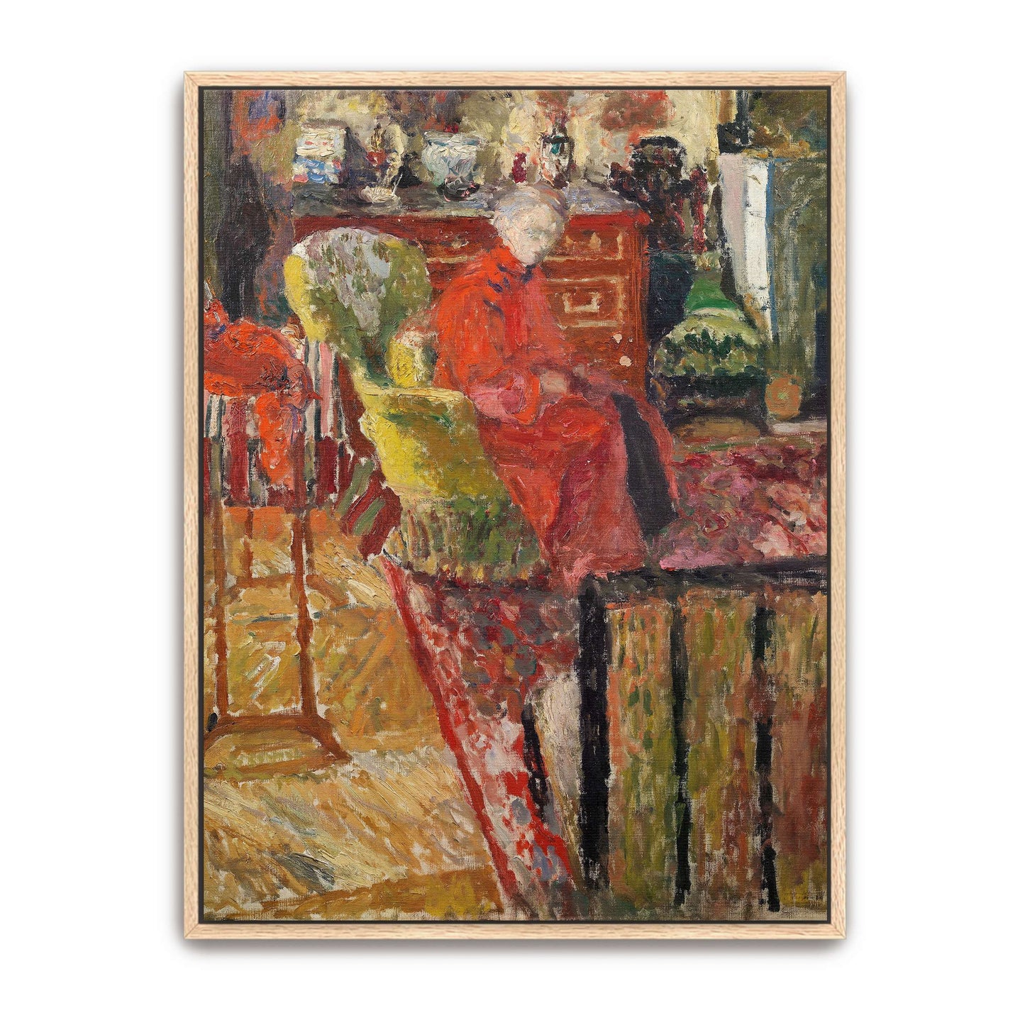 Woman in red robe in a room by Édouard Vuillard