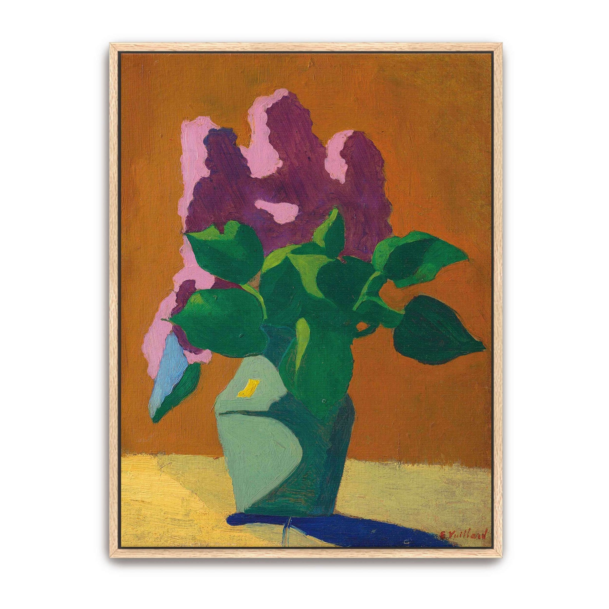 Lilac flowers in a vase on a table by Édouard Vuillard