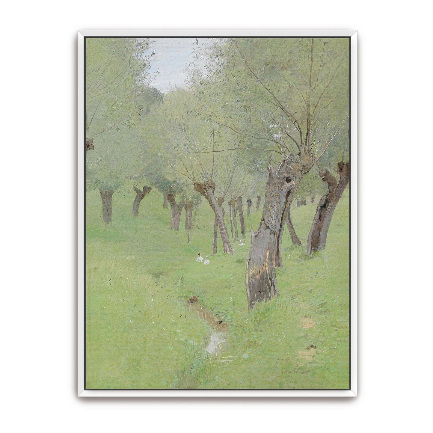 Willow trees by a stream by Eugen Jettel