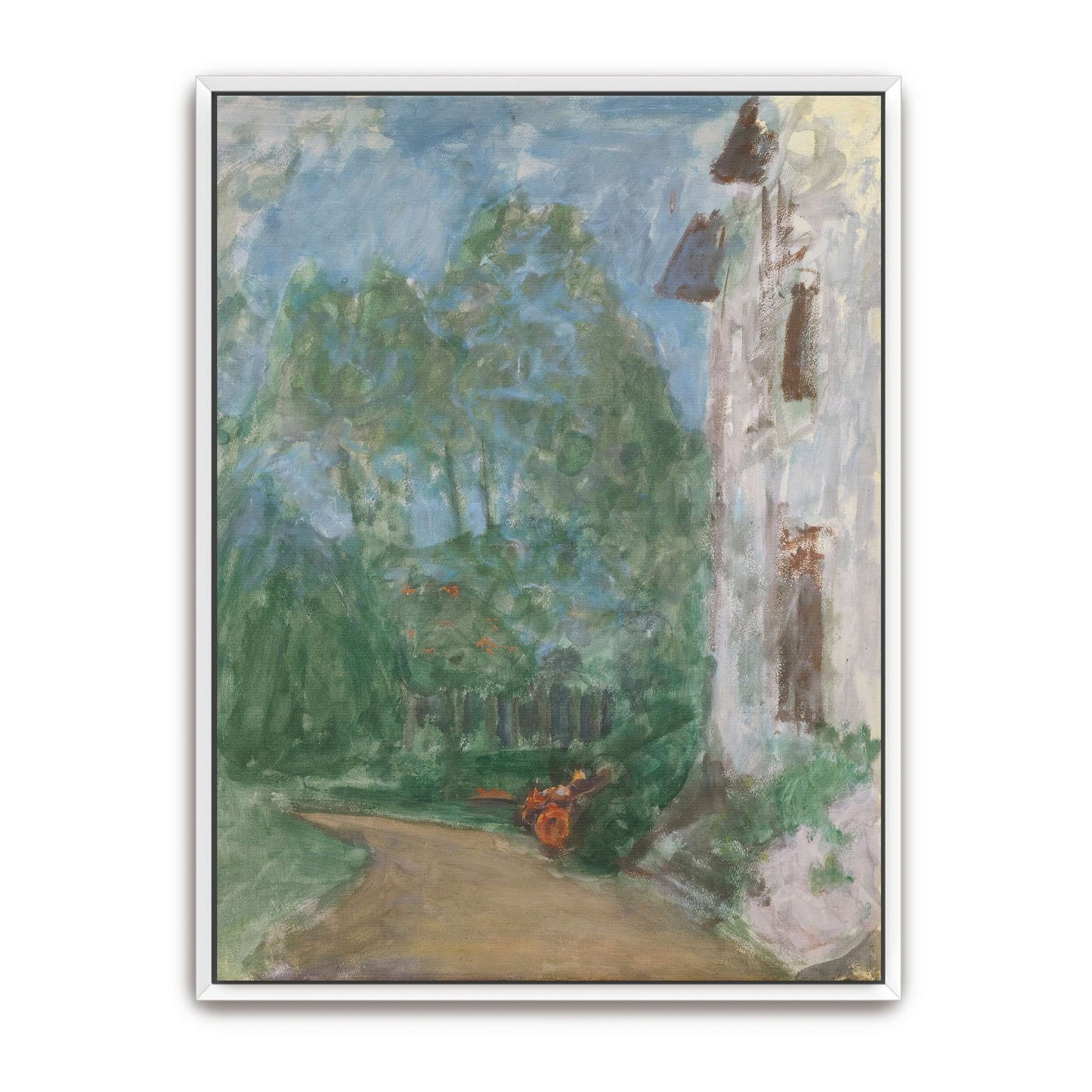 A house and trees in a landscape by Édouard Vuillard