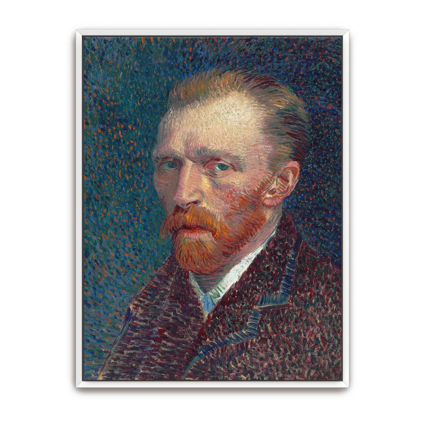 Self Portrait With Beard And Reddish Brown Jacket By Vincent Van Gogh