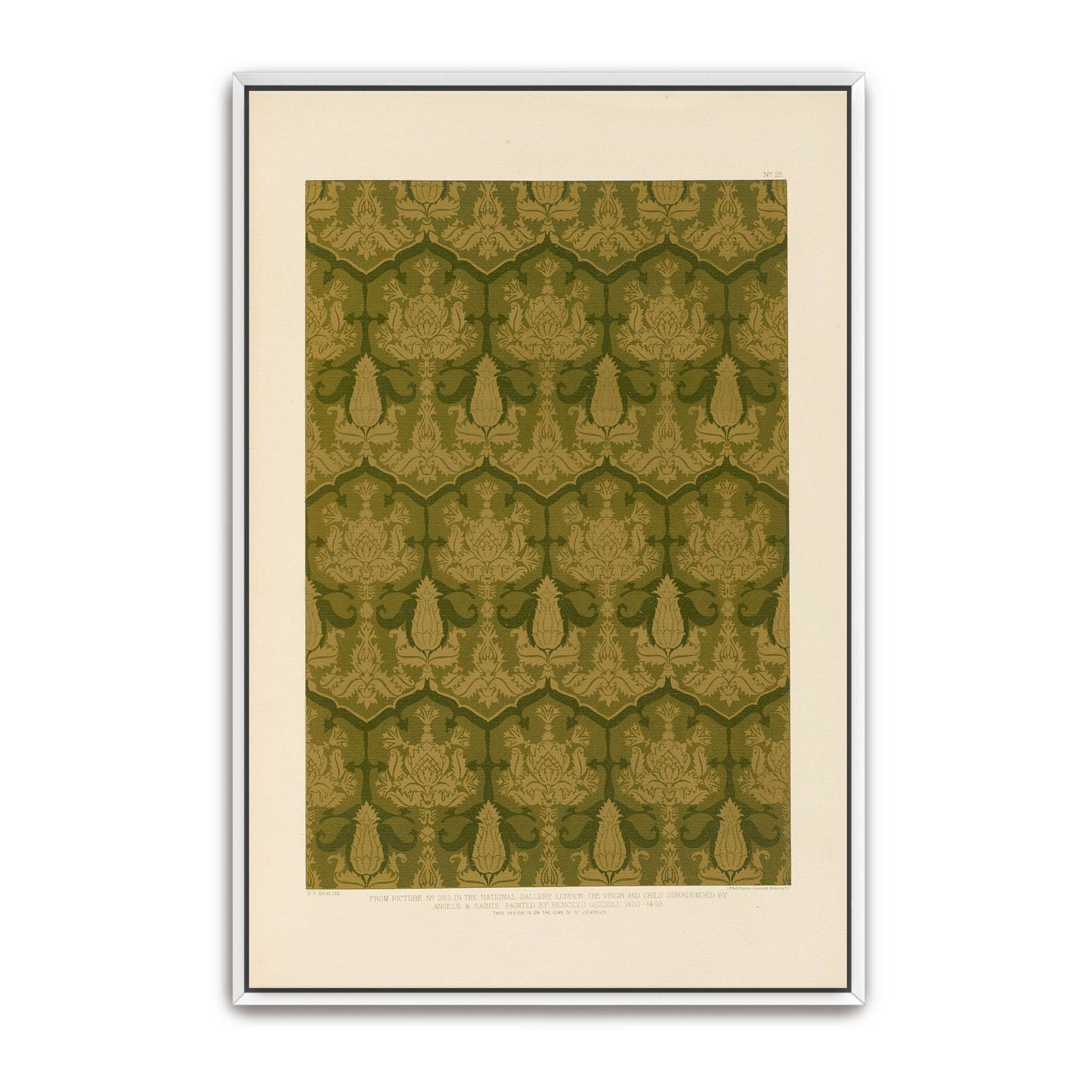 Green and gold floral pattern by Sydney Vacher