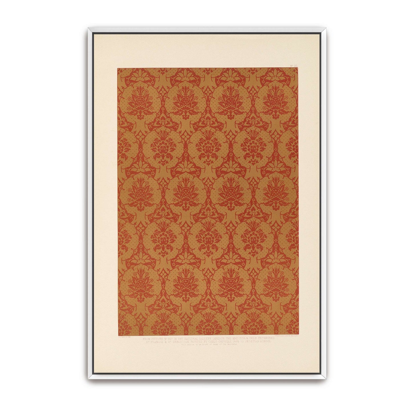 Red and Gold Floral Pattern by Sydney Vacher