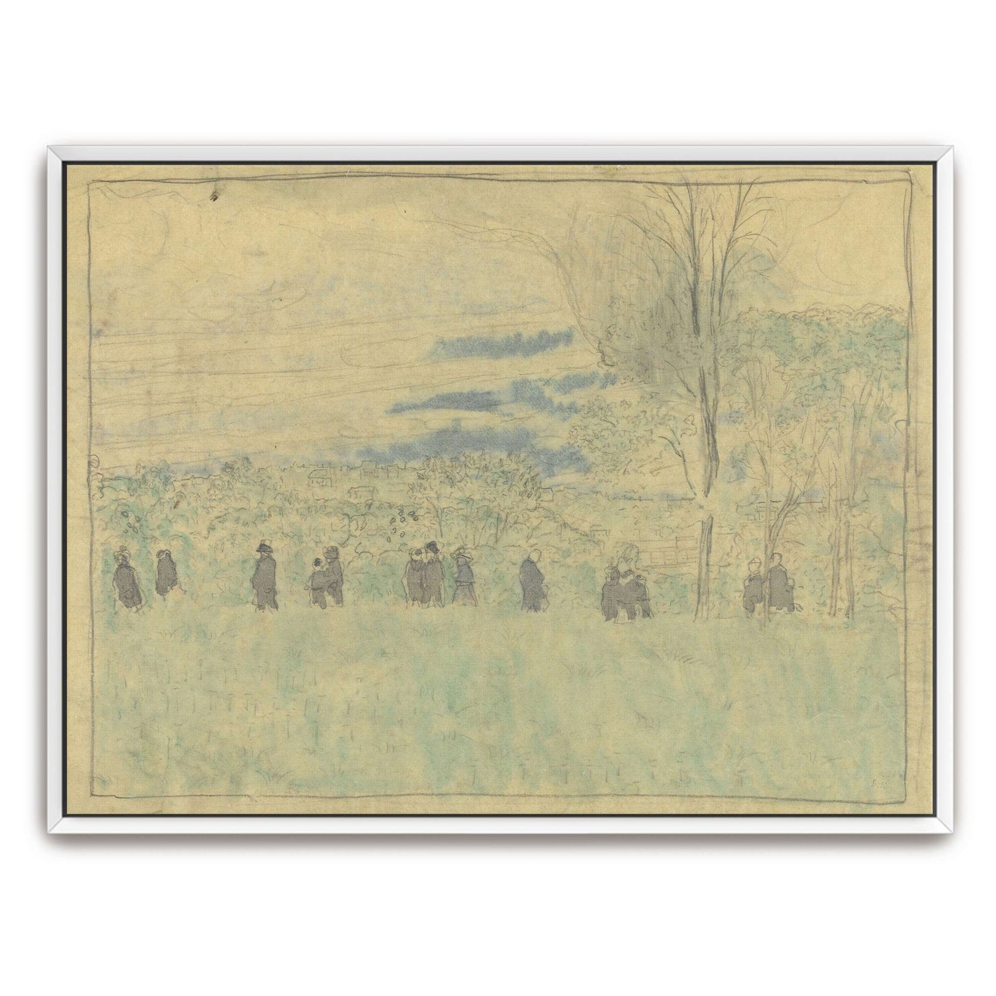 People walking in a landscape by Édouard Vuillard