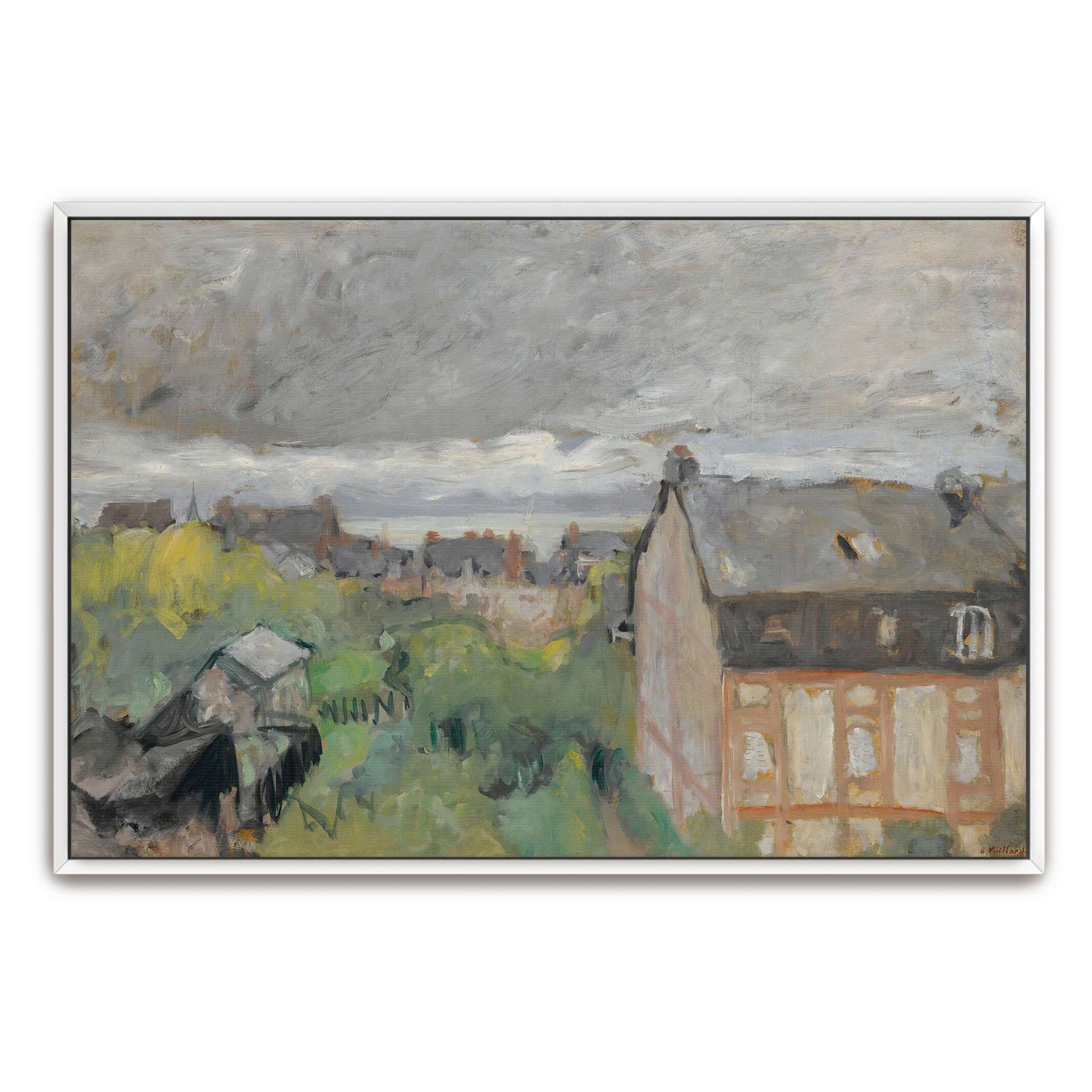 A cityscape with houses and trees by Édouard Vuillard