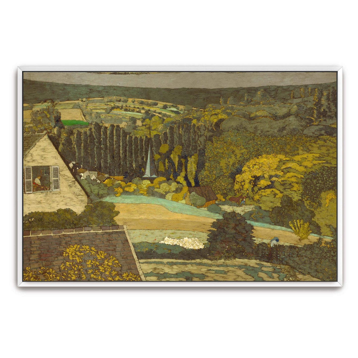 A house with a window overlooking a forest by Édouard Vuillard