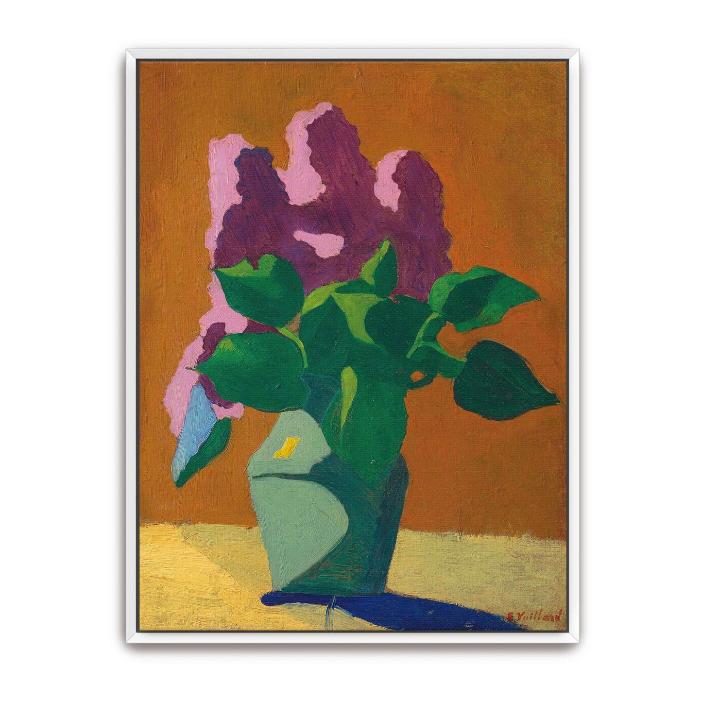 Lilac flowers in a vase on a table by Édouard Vuillard