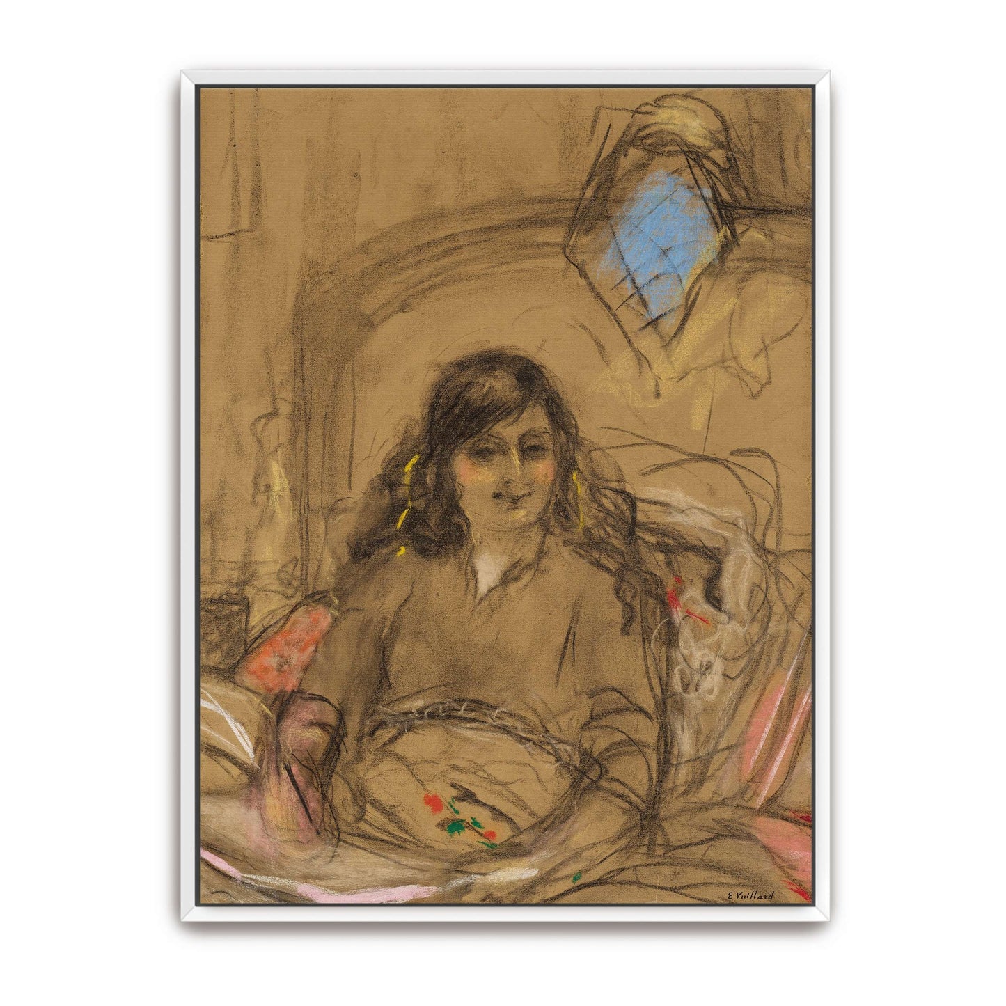 Woman in a chair with a window behind her by Édouard Vuillard