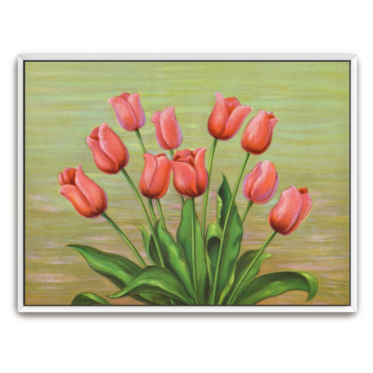 Red tulips in a vase by Lafayette F. Cargill
