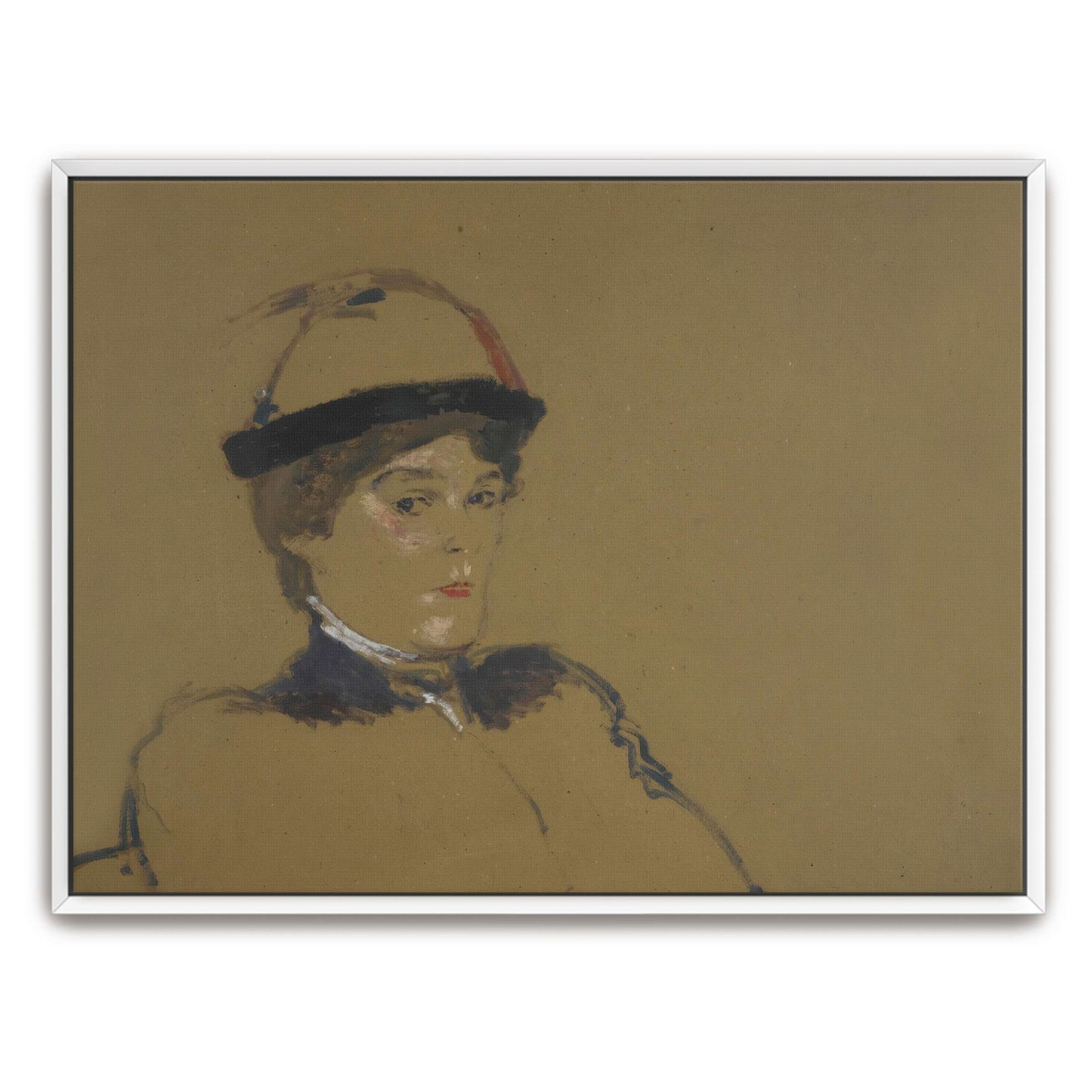 Woman in hat and coat portrait by Édouard Vuillard