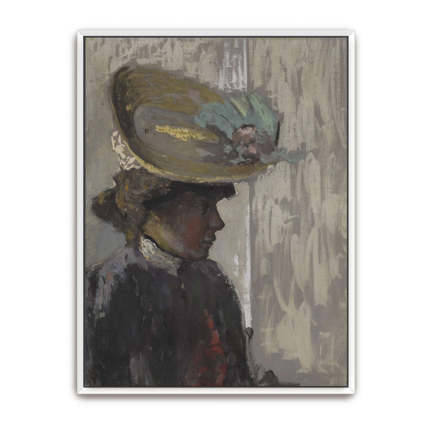 Woman in a large hat, profile view by Édouard Vuillard