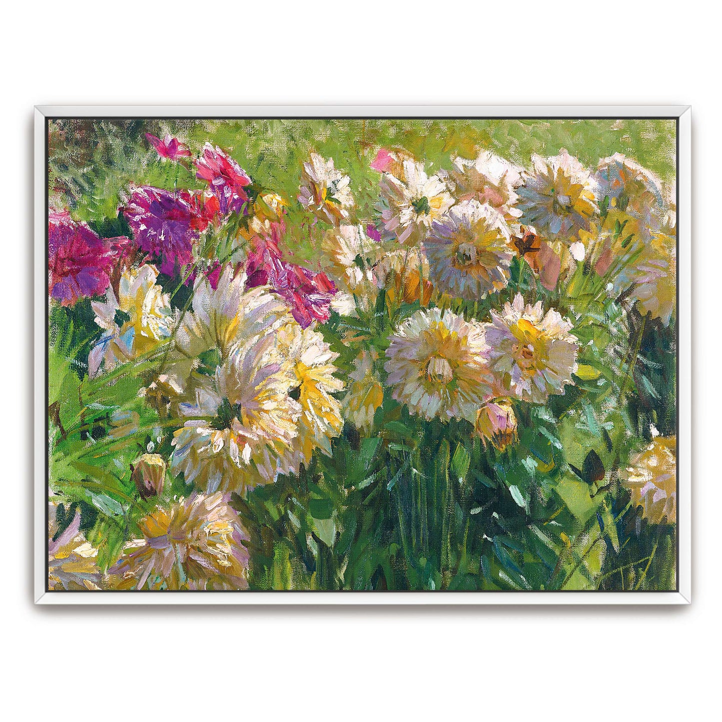 Dahlia flowers in garden by Carl Moll
