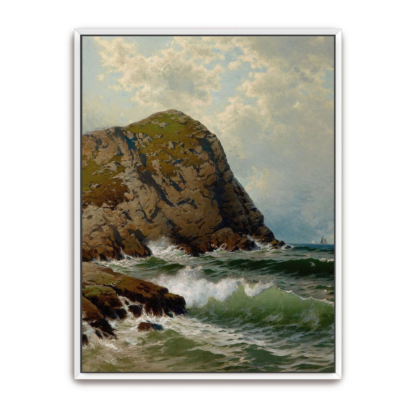 Rocky Coastline with Waves by Alfred Thompson Bricher