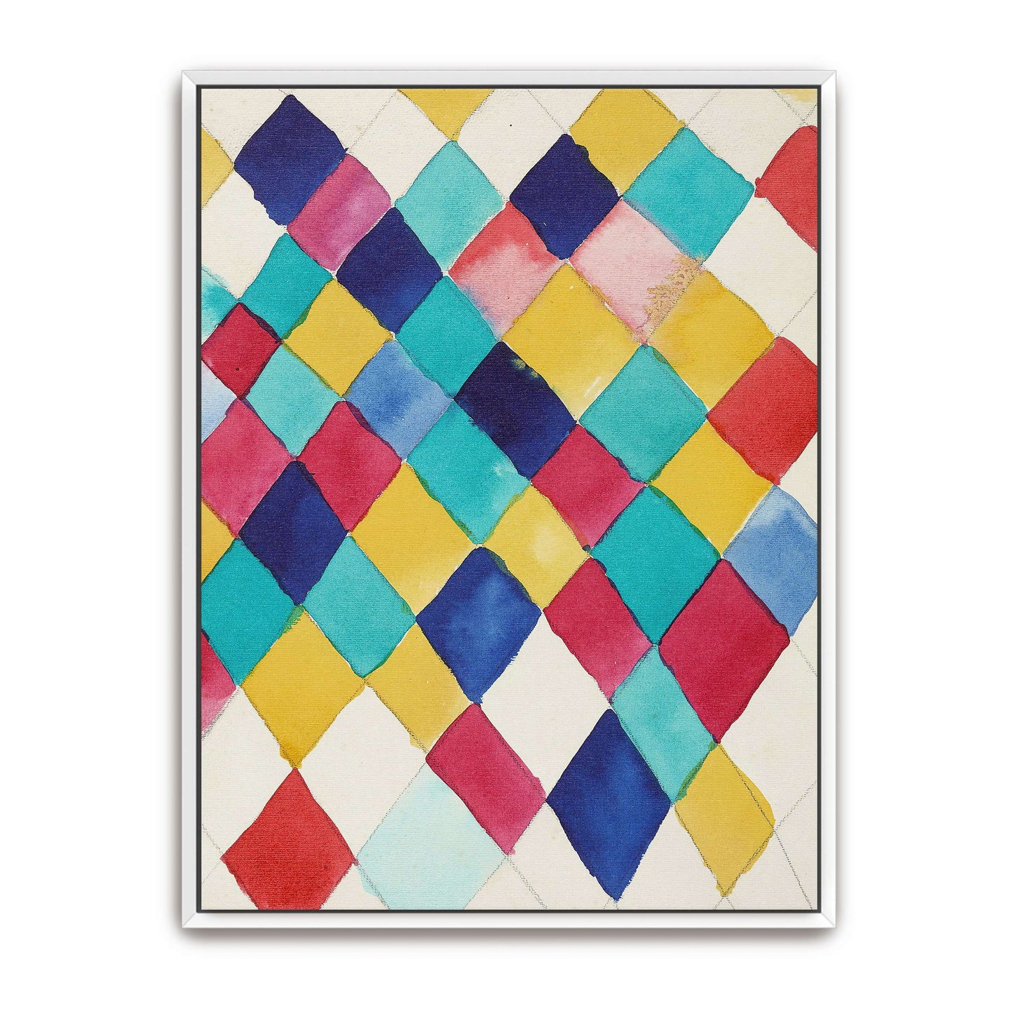Abstract geometric pattern in watercolor by Wassily Kandinsky