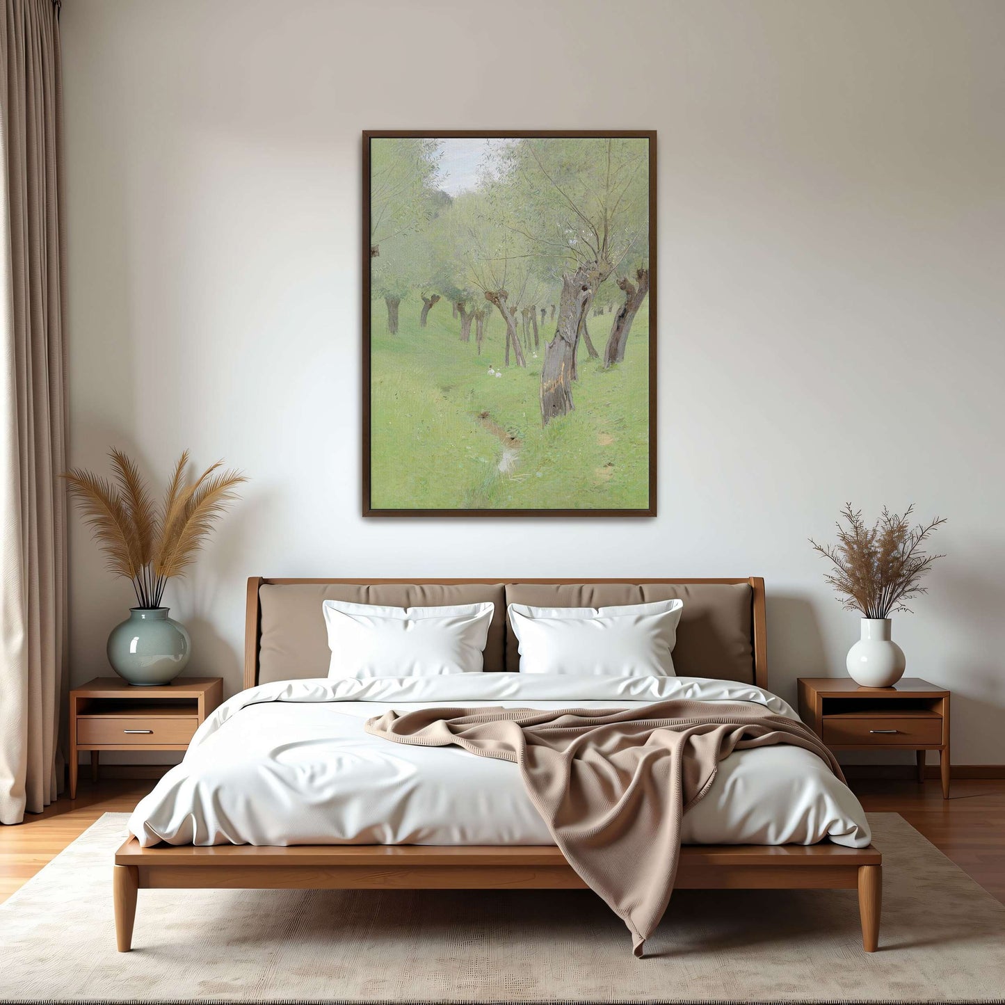 Willow trees by a stream by Eugen Jettel