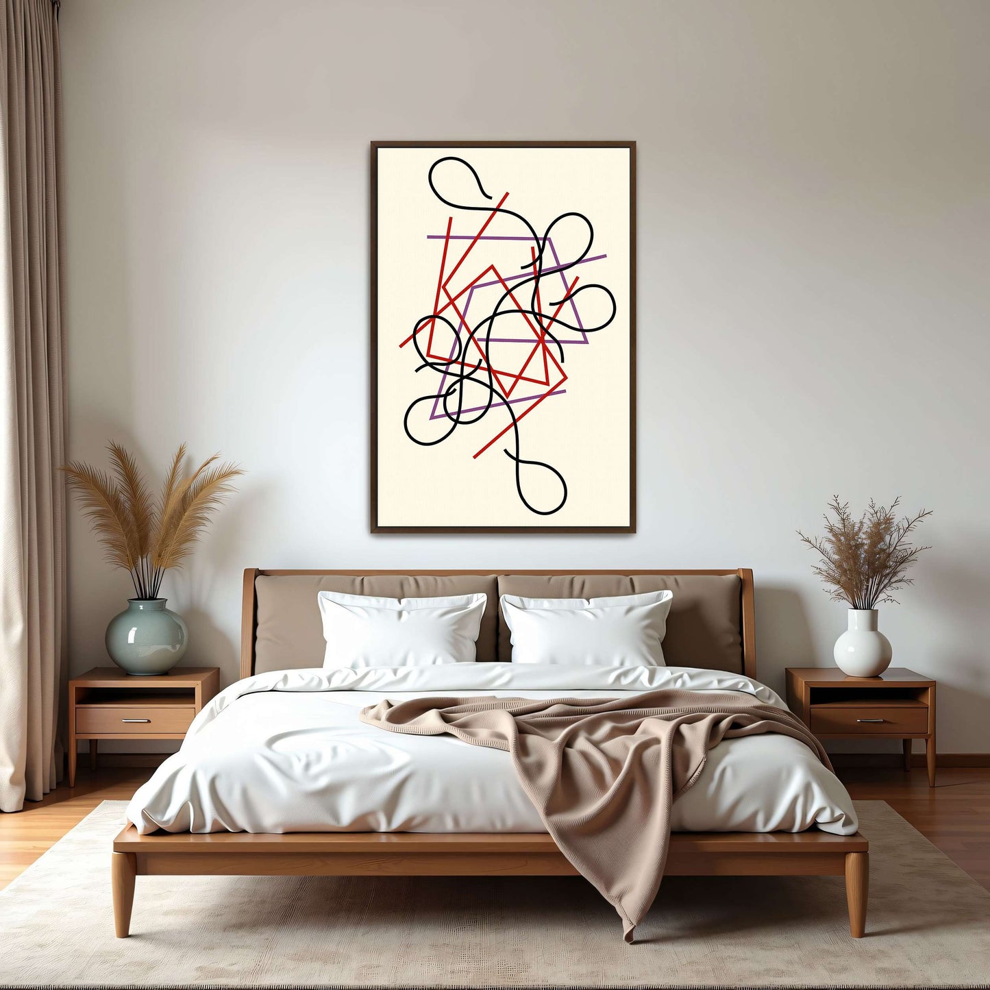 Abstract art with lines and shapes by Myriam Thyes