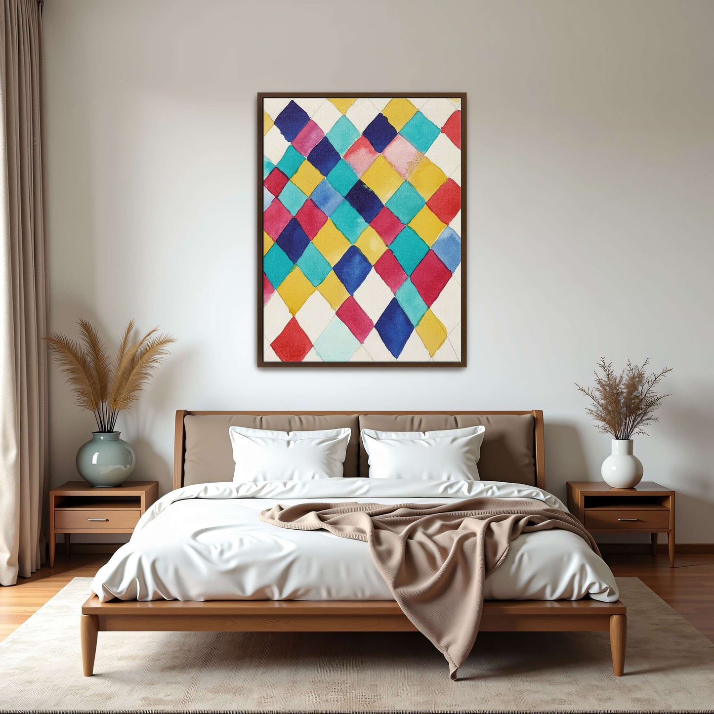 Abstract geometric pattern in watercolor by Wassily Kandinsky